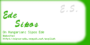 ede sipos business card
